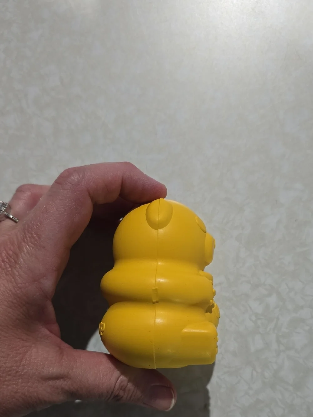 Woof Pack Yellow Bear  Rubber Super‎ Chewer Dog Toy NWOT